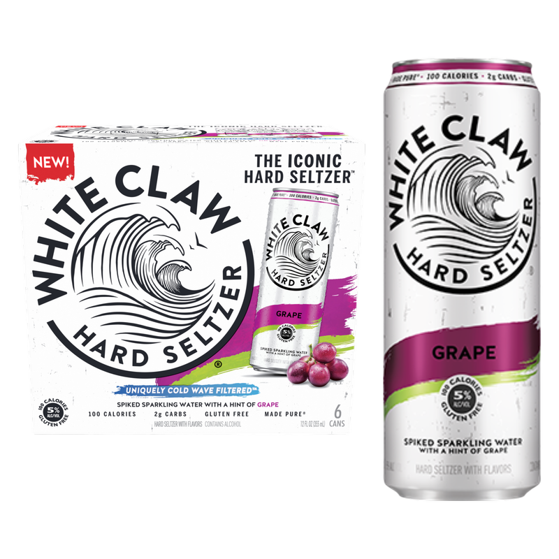 White Claw Grape 6pk 12oz Can 5% ABV
