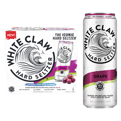 White Claw Grape 6pk 12oz Can 5% ABV