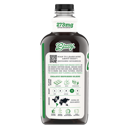 Bizzy Organic Espresso Blend Cold Brew Coffee 48oz Btl