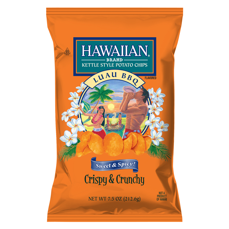 Hawaiian Luau BBQ Kettle Style Potato Chips 7.5oz