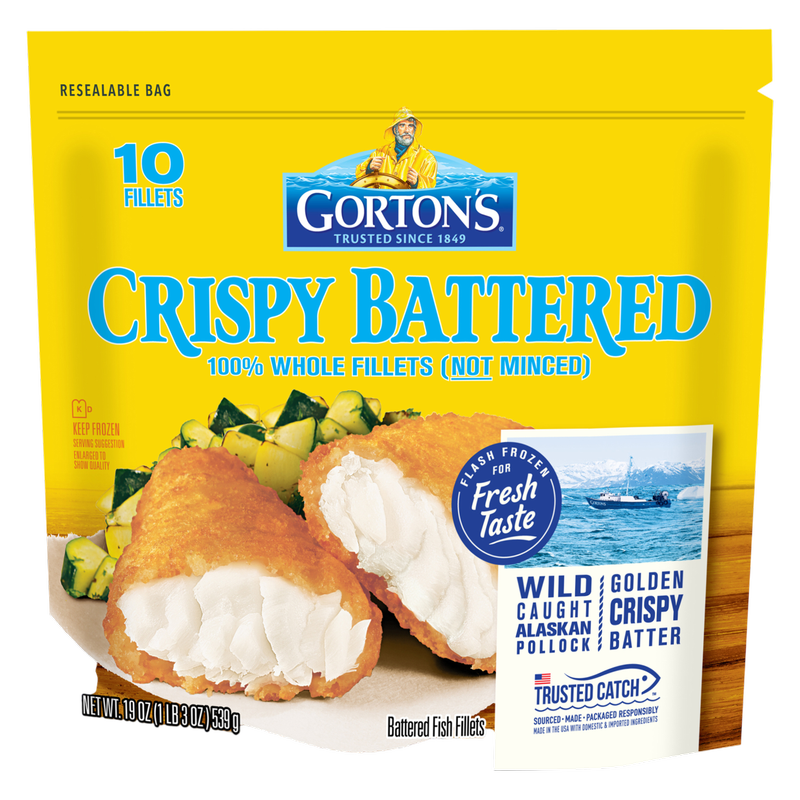Gorton's Crispy Battered Frozen Fish Fillets - 19oz