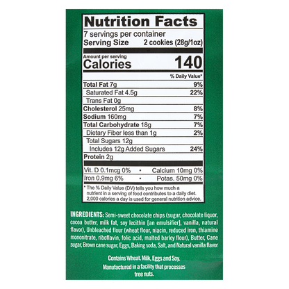 Tate's Bake Shop Chocolate Chip Cookies 7oz