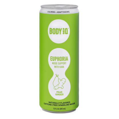 Body iQ Kava Pear Ginger Sparkling Water 12oz Can
