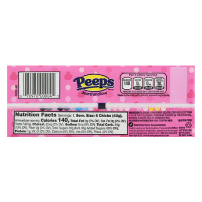 PEEPS, Pink Marshmallow Chicks Easter Candy, 5 Count