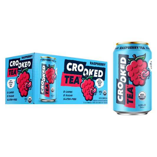 Crooked Tea Raspberry 8pk 12oz Can 4% ABV