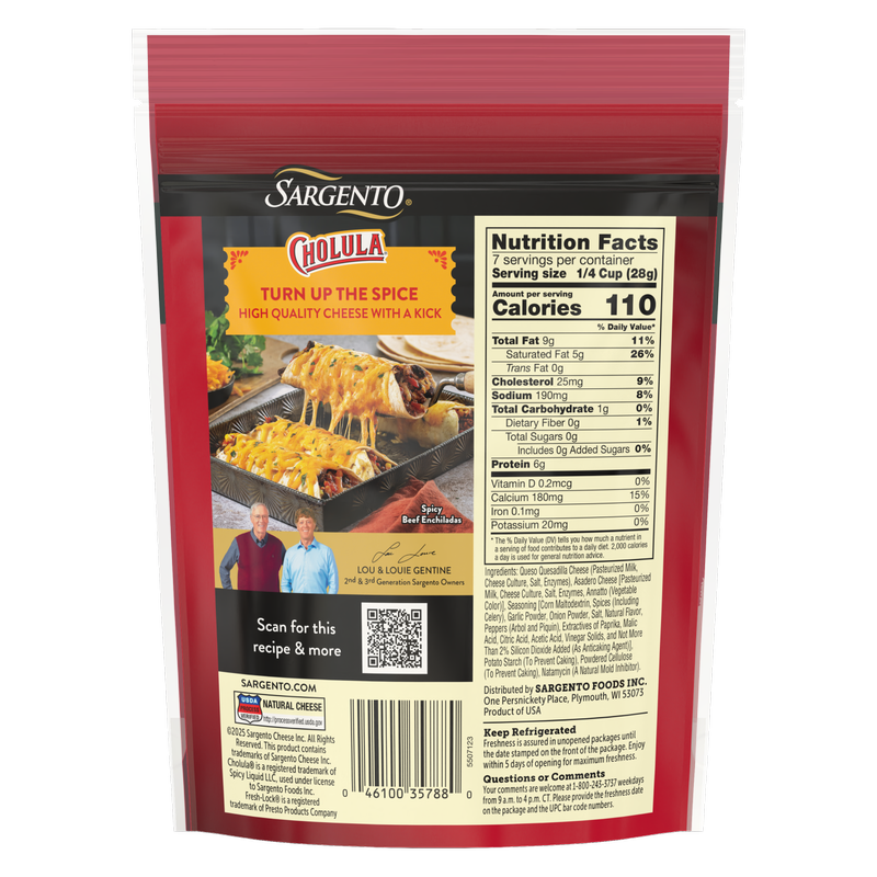 Sargento Shredded Blend with Cholula - 7oz