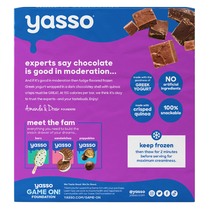 Yasso Fudge Chocolate Crunch Ice Cream Bars 4ct