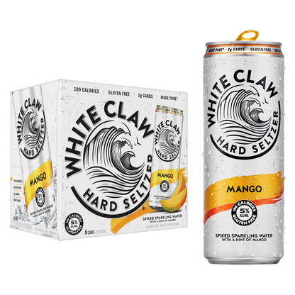 White Claw Seltzer Mango 6pk 12oz Can 5.0% ABV