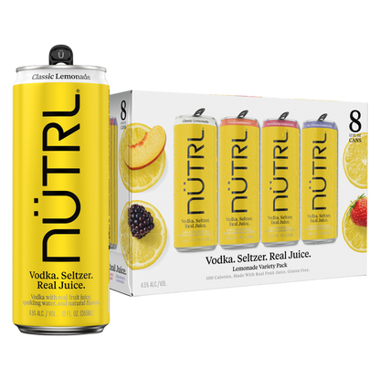 NUTRL Vodka Lemonade Variety Pack 8pk 12oz Slim Cans 4.5% ABV
