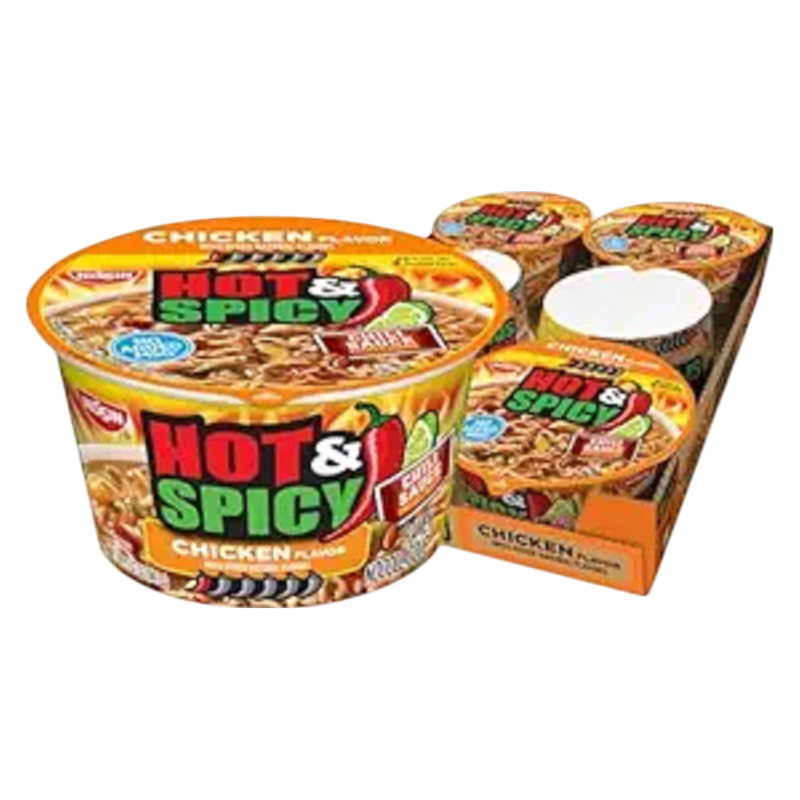 Nissin Hot & Spicy Chicken Ramen 3.23oz 6 CT