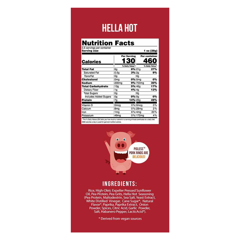 Outstanding Foods Hella Hot Pigless Pork Rinds 3.5oz