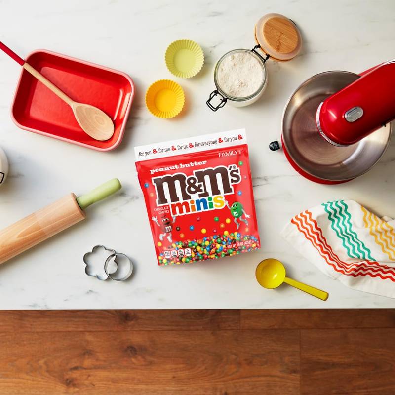 M&M's Minis Peanut Butter Candy Resealable Bag, 15 oz