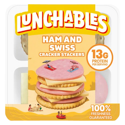 Lunchables Ham & Swiss Cheese Cracker Stackers - 3.2oz