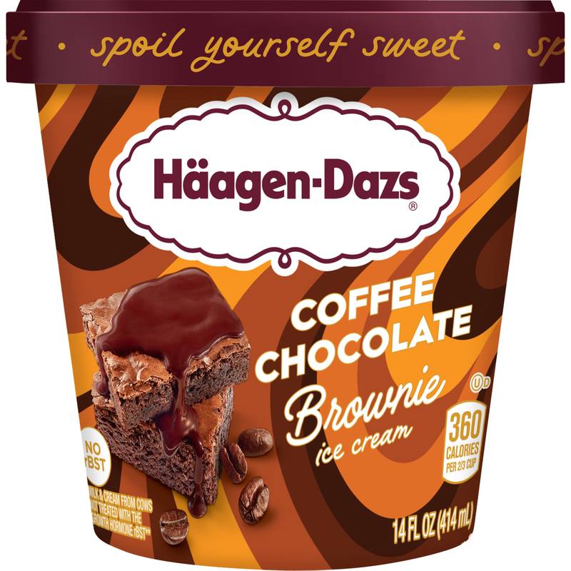 Haagen-Dazs Coffee Chocolate Brownie Ice Cream Pint 14oz