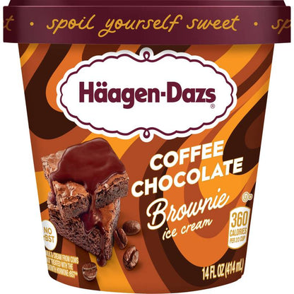 Haagen-Dazs Coffee Chocolate Brownie Ice Cream Pint 14oz