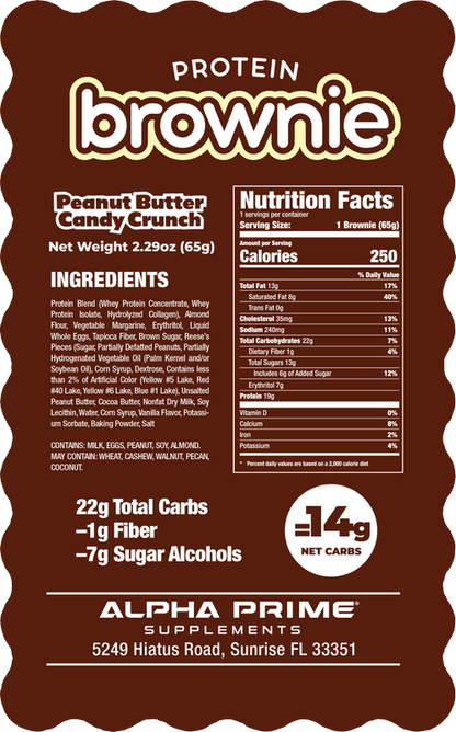 Prime Bites Protein Brownie Peanut Butter Candy Crunch 12 CT