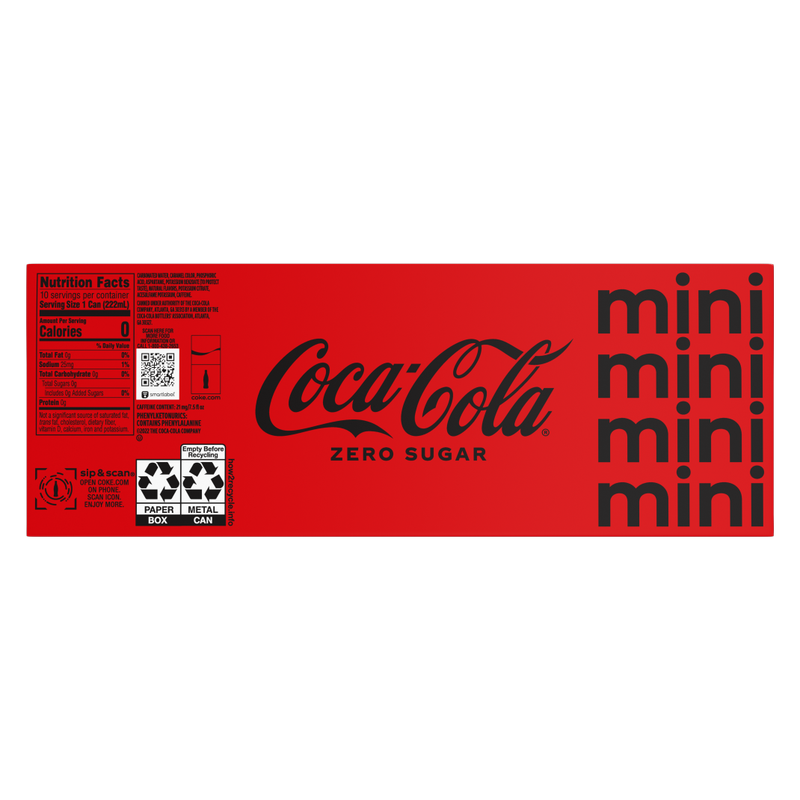 Coke Zero 10pk 7.5oz Mini Can