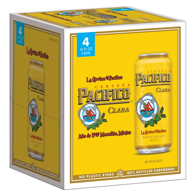 Pacifico  4pk 16oz Can 4.4% ABV