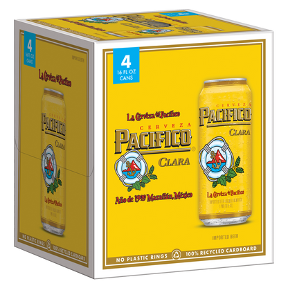 Pacifico  4pk 16oz Can 4.4% ABV