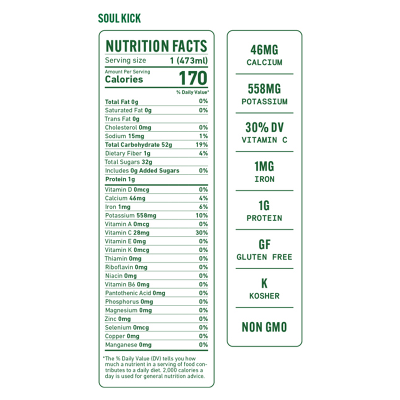 Pure Green Soul Kick 16oz Btl