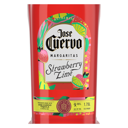 Jose Cuervo Authentic Margarita Strawberry Lime Ready to Drink Cocktail 1.75L 9.5% ABV