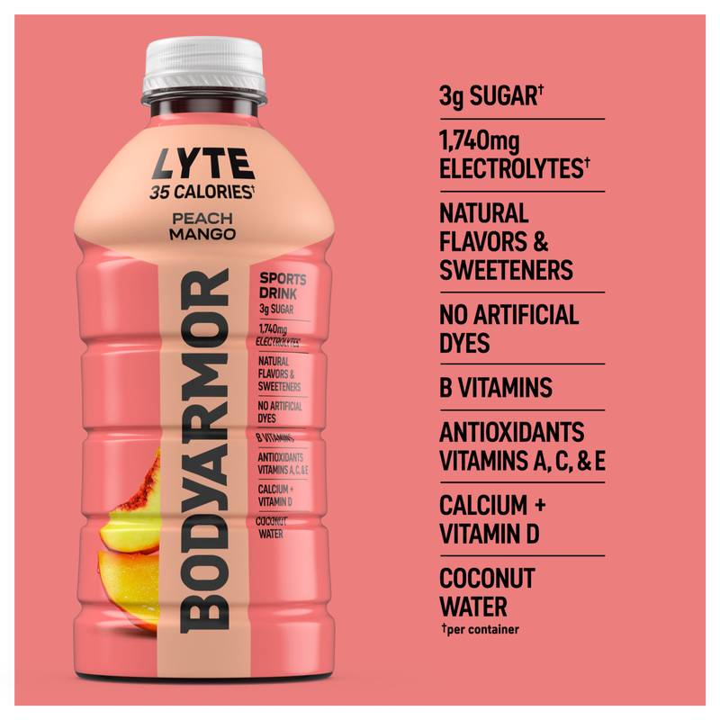 BODYARMOR LYTE Peach Mango Sports Drink 28oz Btl