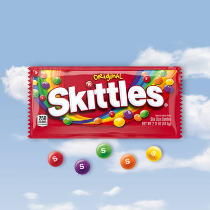 SKITTLES Original Chewy Candy, Full Size, 2.17 oz Bag