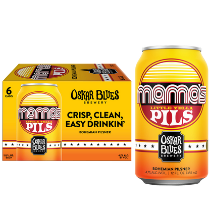 Oskar Blue's Mama's Little Yella Pils 6pk 12oz Can 4.7% ABV