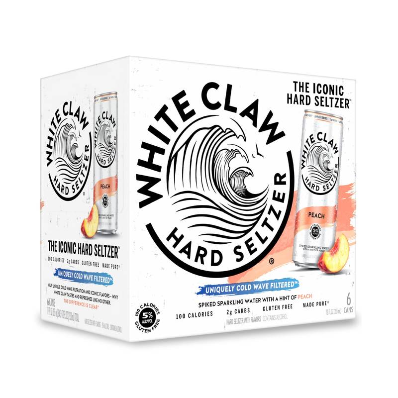 White Claw Seltzer Peach 6pk 12oz Can 5.0% ABV