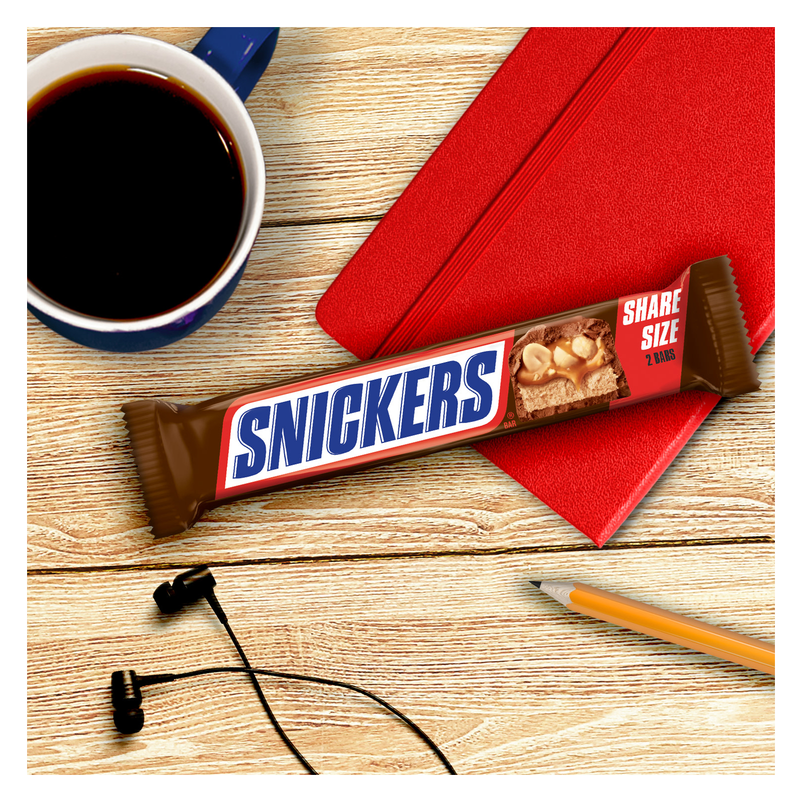 SNICKERS Original Milk Chocolate Candy Bar, Share Size, 3.29 oz