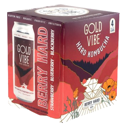 Gold Vibe Hard Kombucha Berry Hard 4pk 16oz
