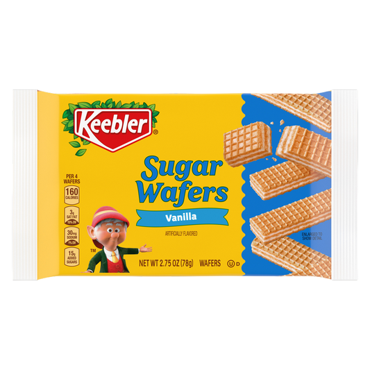 Keebler Vanilla Sugar Wafers, On-The-Go Snack, 2,75 oz, Single Serve