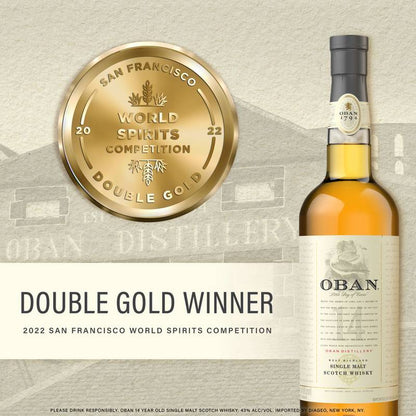 Oban 14 Year Old Single Malt Scotch Whisky, 750 mL (86 Proof)