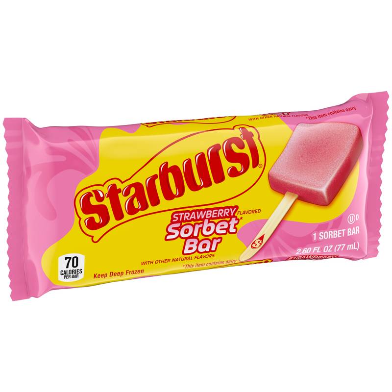 STARBURST Strawberry Sorbet Ice Cream Bar, 2.6 Oz