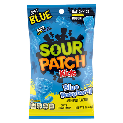 Sour Patch Kids Blue Raspberry Soft & Chewy Candy, 8oz