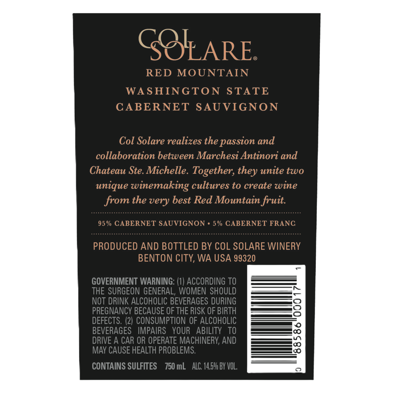 Col Solare Cabernet Sauvignon 750ml