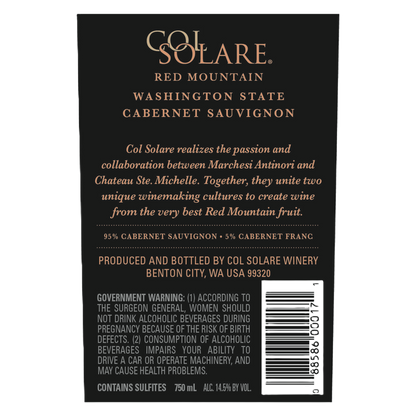 Col Solare Cabernet Sauvignon 750ml