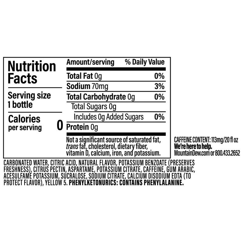 Mountain Dew Zero 20oz Btl