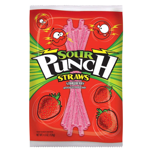 Sour Punch Strawberry Straws Bag 4.5oz