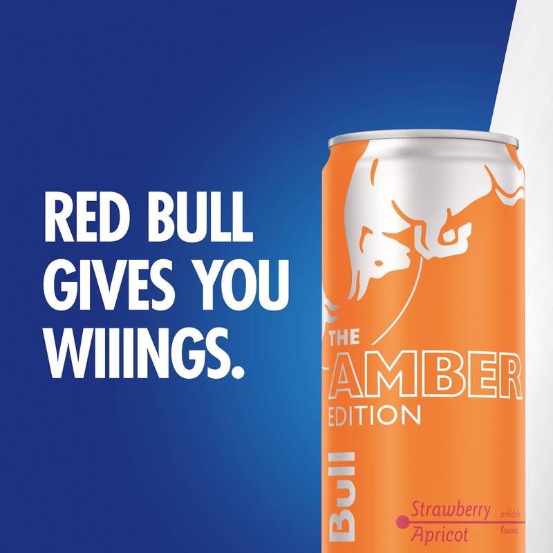 Red Bull The Amber Edition Strawberry Apricot Energy Drink 4pk 12oz Can