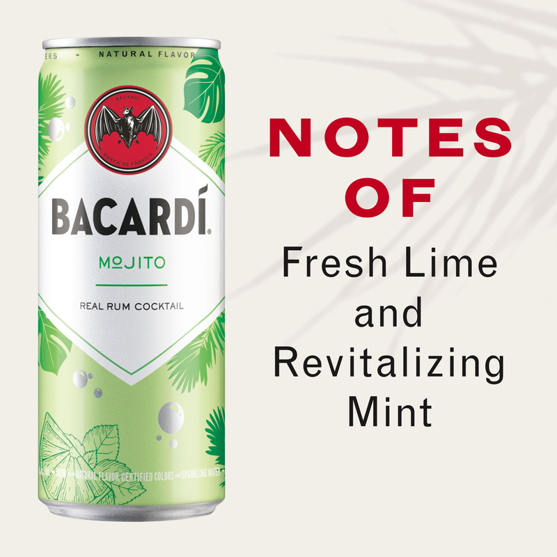 Bacardi Mojito Rum Cocktails 4pk 12oz 5.9% ABV