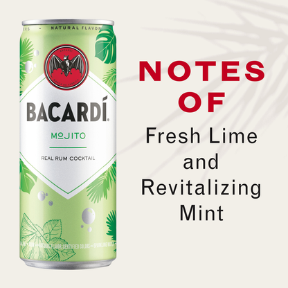 Bacardi Mojito Rum Cocktails 4pk 12oz 5.9% ABV