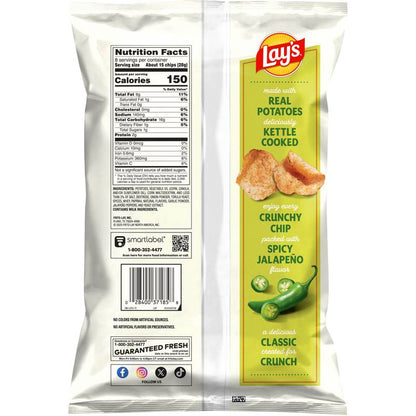 Lay's Kettle Cooked Jalapeno Potato Chips 8oz