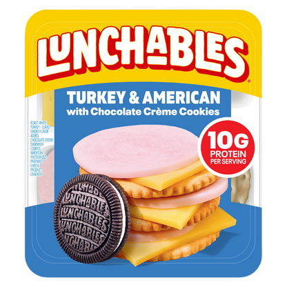 Lunchables Turkey & American Cheese Cracker Stackers with Chocolate Sandwich Cookies  - 3.2oz