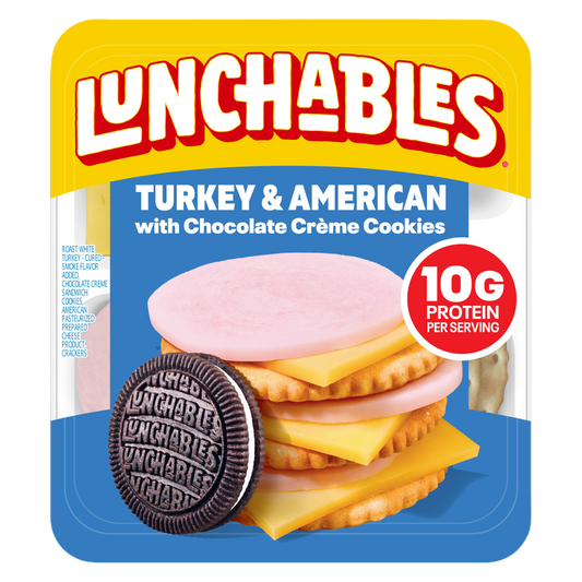 Lunchables Turkey & American Cheese Cracker Stackers with Chocolate Sandwich Cookies  - 3.2oz
