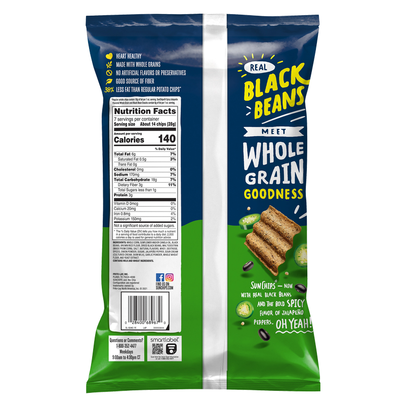 SunChips Black Bean Spicy Jalapeno 7oz