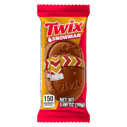 Twix Caramel Cookie Snowman, 1.06 oz