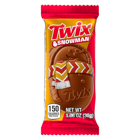 Twix Caramel Cookie Snowman, 1.06 oz