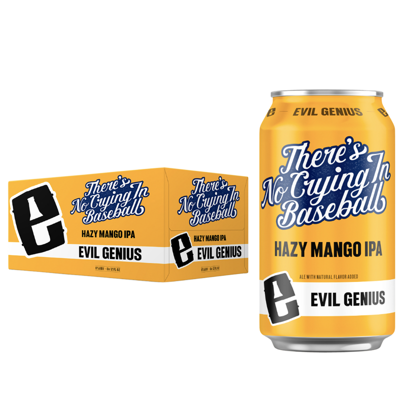 Evil Genius There's No Crying in Baseball Hazy Mango IPA 6pk 12oz Can 6% ABV