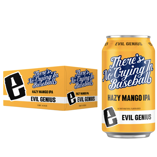 Evil Genius There's No Crying in Baseball Hazy Mango IPA 6pk 12oz Can 6% ABV